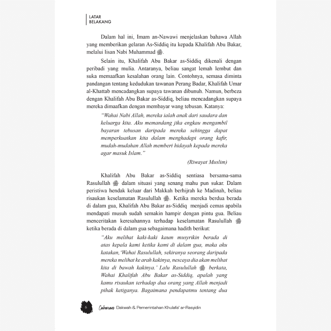 Cabaran Dakwah & Pemerintahan Khulafa Ar-Rasyidin (Soft Cover) - aulad.my