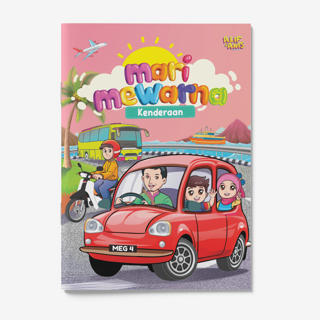 Buku Mewarna Alif Anis (Kenderaan) - aulad.my