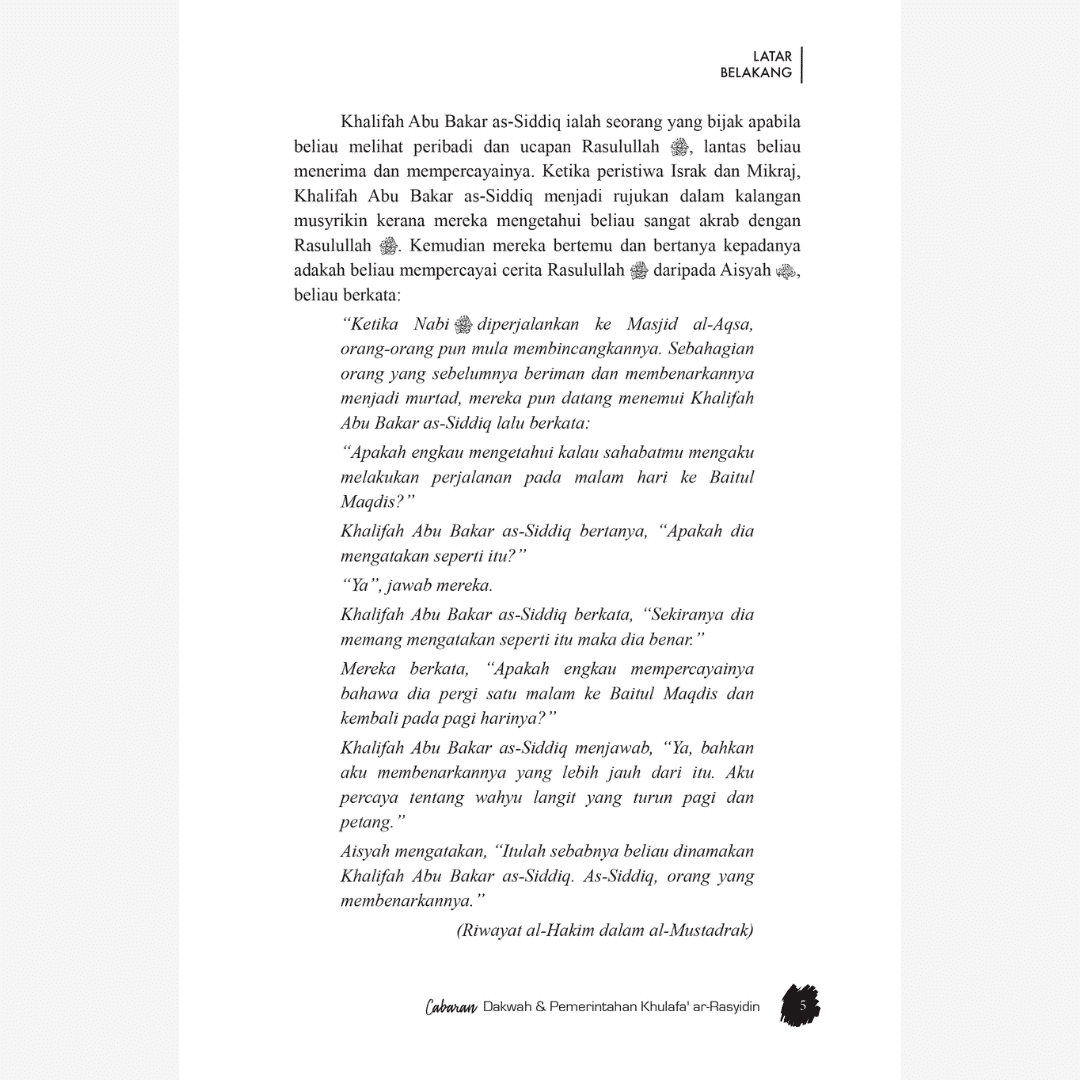 Cabaran Dakwah & Pemerintahan Khulafa Ar-Rasyidin (Soft Cover) - aulad.my