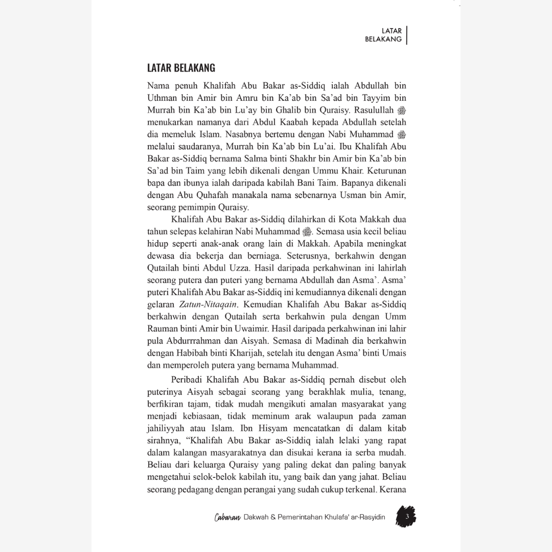 Cabaran Dakwah & Pemerintahan Khulafa Ar-Rasyidin (Soft Cover) - aulad.my